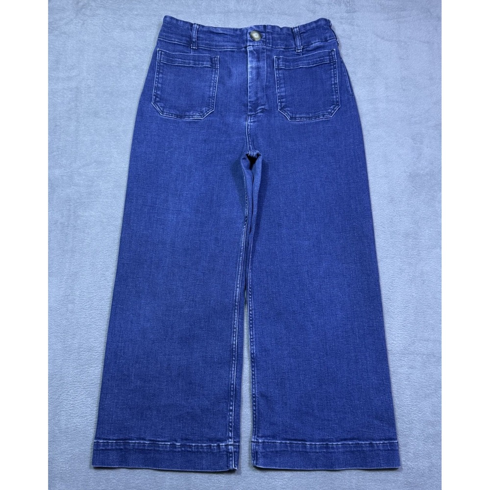 Maeve The Colette Jeans Womens 31x25 Wide Leg Highrise Crop Boho USA Hippie